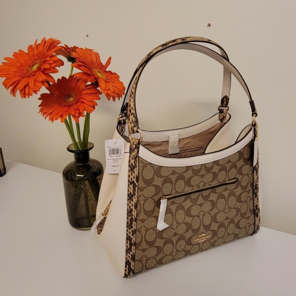 Coach Signature Canvas and Leather Handbag